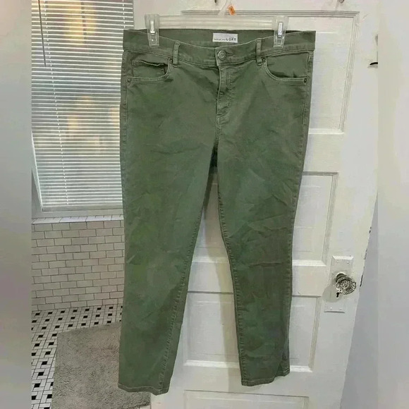 Loft olive sage green skinny crop style jeans womens size 29 - Picture 1 of 7